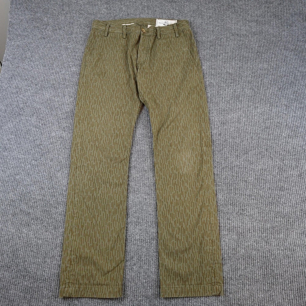 Rogue Territory Officers Camo Trouser Pants Mens 34x32 Green Canvas Chino